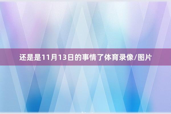 还是是11月13日的事情了体育录像/图片
