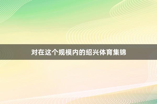 对在这个规模内的绍兴体育集锦