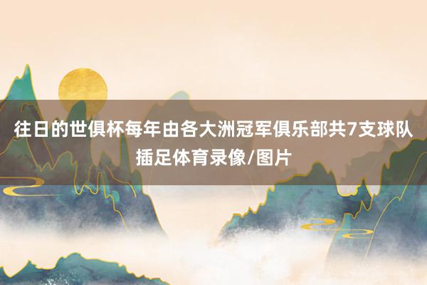 往日的世俱杯每年由各大洲冠军俱乐部共7支球队插足体育录像/图片