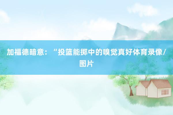加福德暗意：“投篮能掷中的嗅觉真好体育录像/图片