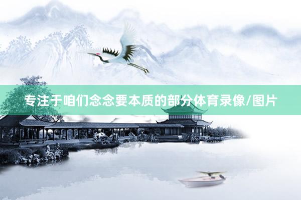 专注于咱们念念要本质的部分体育录像/图片