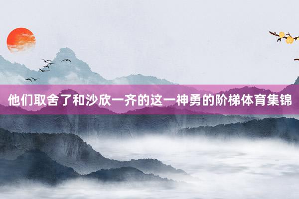 他们取舍了和沙欣一齐的这一神勇的阶梯体育集锦