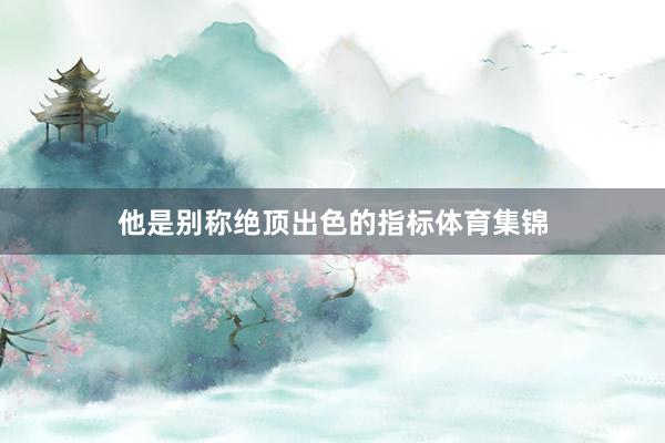 他是别称绝顶出色的指标体育集锦