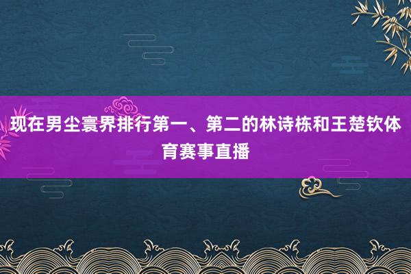 现在男尘寰界排行第一、第二的林诗栋和王楚钦体育赛事直播