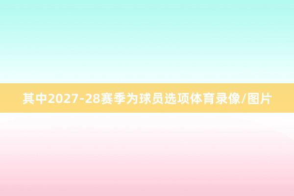 其中2027-28赛季为球员选项体育录像/图片