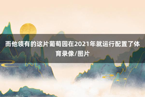 而他领有的这片葡萄园在2021年就运行配置了体育录像/图片