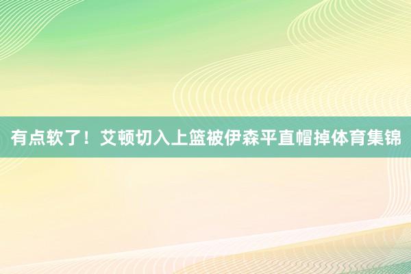 有点软了！艾顿切入上篮被伊森平直帽掉体育集锦
