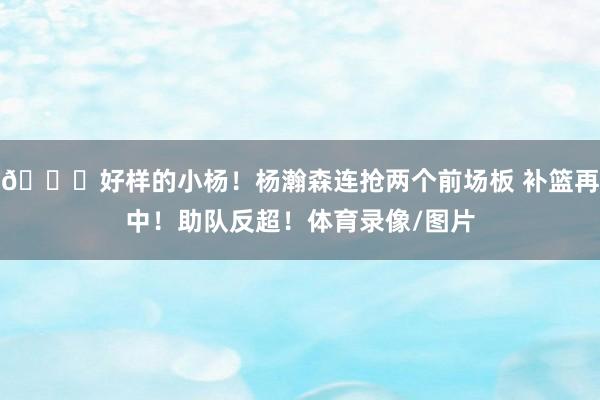 👏好样的小杨！杨瀚森连抢两个前场板 补篮再中！助队反超！体育录像/图片