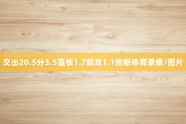 交出20.5分3.5篮板1.7助攻1.1抢断体育录像/图片