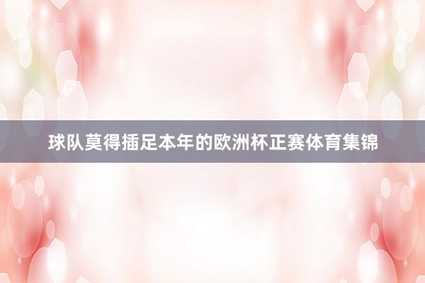 球队莫得插足本年的欧洲杯正赛体育集锦