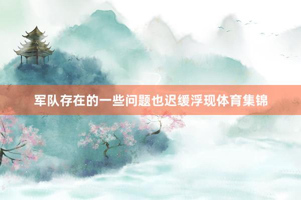 军队存在的一些问题也迟缓浮现体育集锦