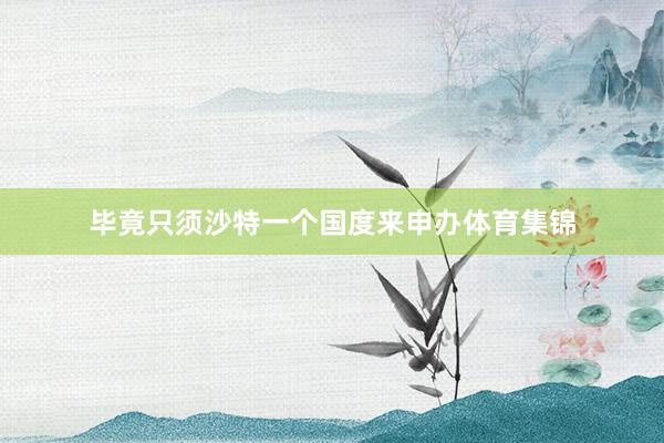毕竟只须沙特一个国度来申办体育集锦