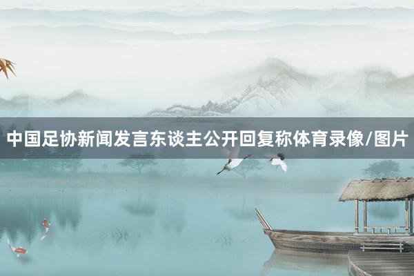 中国足协新闻发言东谈主公开回复称体育录像/图片