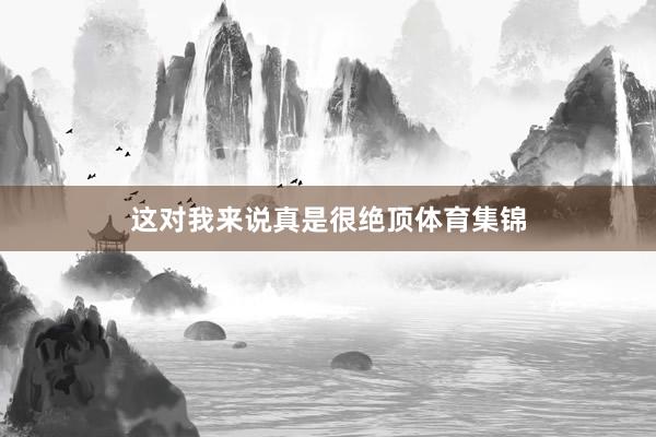 这对我来说真是很绝顶体育集锦