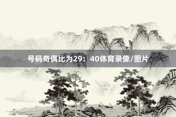 号码奇偶比为29：40体育录像/图片