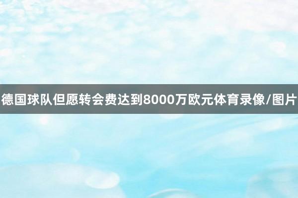 德国球队但愿转会费达到8000万欧元体育录像/图片