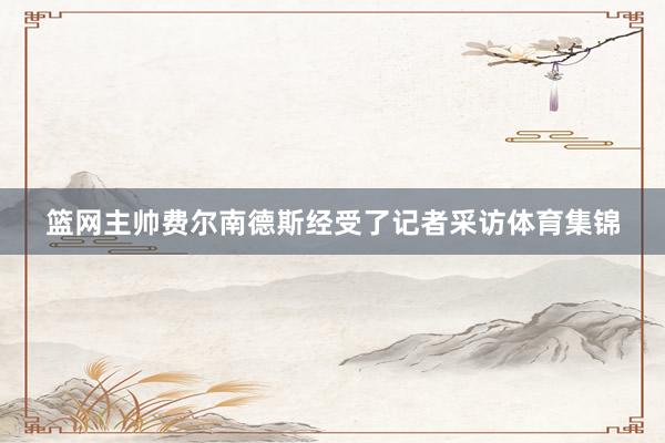 篮网主帅费尔南德斯经受了记者采访体育集锦