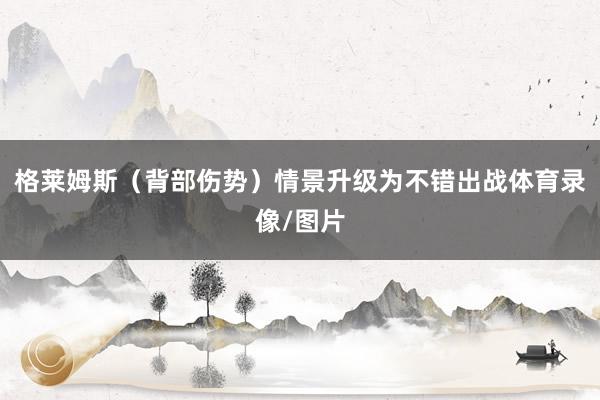 格莱姆斯（背部伤势）情景升级为不错出战体育录像/图片