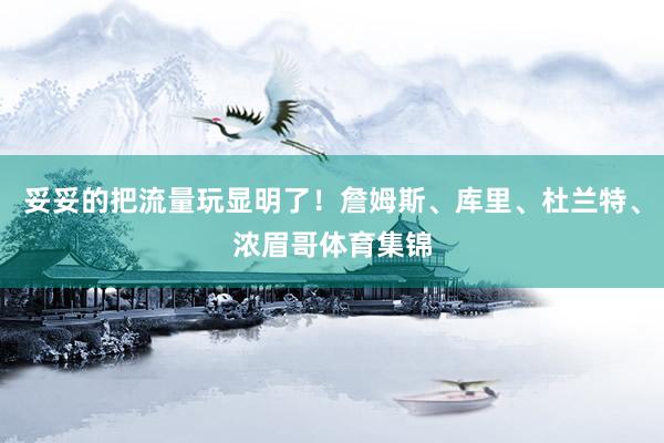 妥妥的把流量玩显明了！詹姆斯、库里、杜兰特、浓眉哥体育集锦