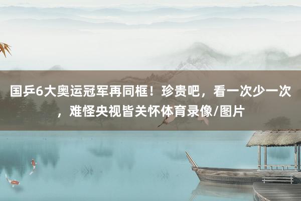 国乒6大奥运冠军再同框！珍贵吧，看一次少一次，难怪央视皆关怀体育录像/图片