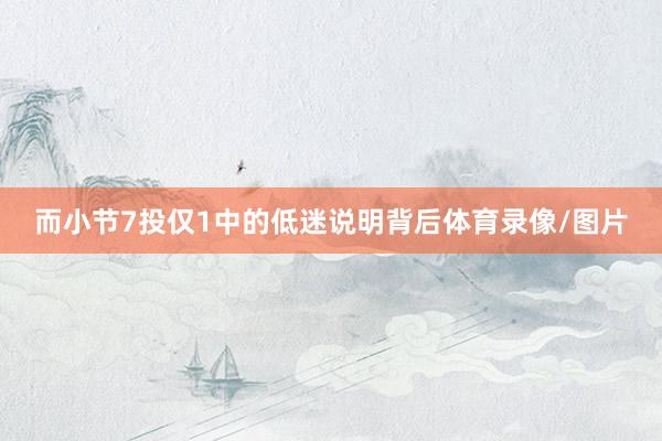 而小节7投仅1中的低迷说明背后体育录像/图片