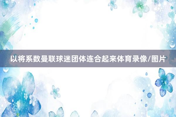 以将系数曼联球迷团体连合起来体育录像/图片