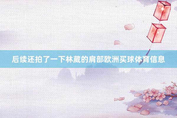 后续还拍了一下林葳的肩部欧洲买球体育信息
