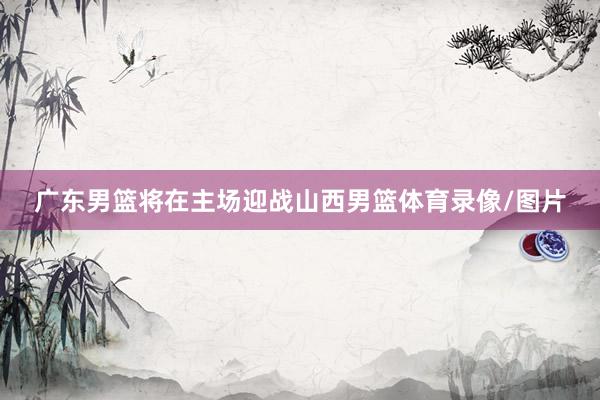 广东男篮将在主场迎战山西男篮体育录像/图片