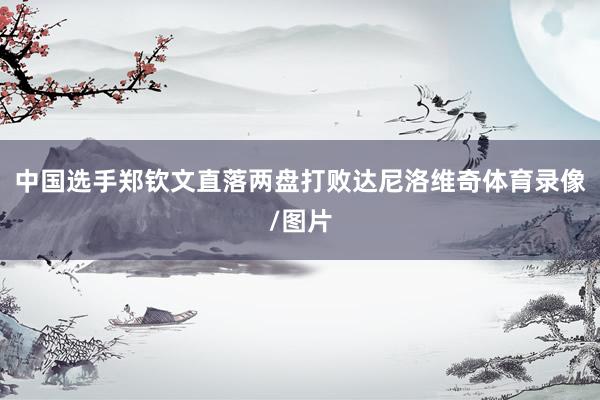 中国选手郑钦文直落两盘打败达尼洛维奇体育录像/图片