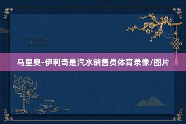 马里奥-伊利奇是汽水销售员体育录像/图片