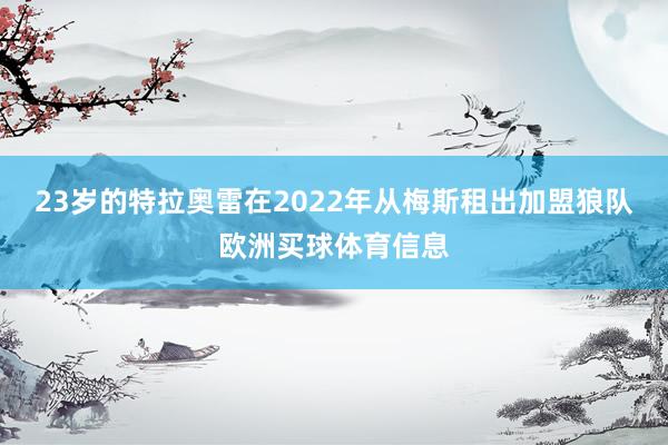 23岁的特拉奥雷在2022年从梅斯租出加盟狼队欧洲买球体育信息