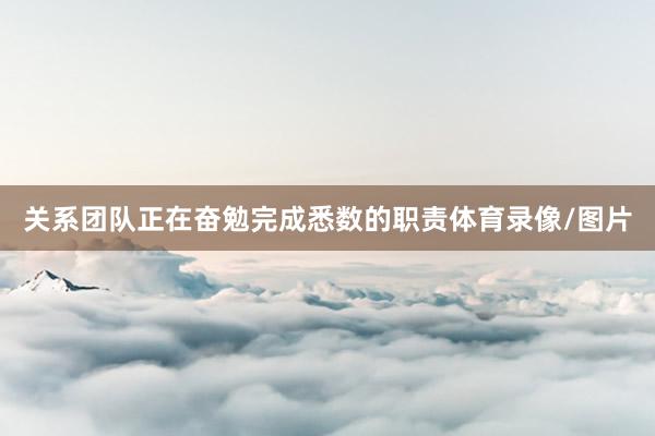 关系团队正在奋勉完成悉数的职责体育录像/图片