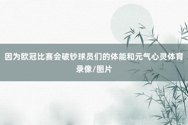 因为欧冠比赛会破钞球员们的体能和元气心灵体育录像/图片