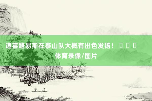 道喜路易斯在泰山队大概有出色发扬！ ​​​    体育录像/图片