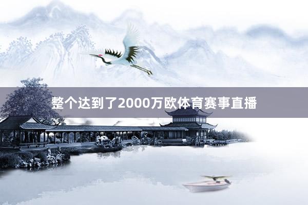 整个达到了2000万欧体育赛事直播